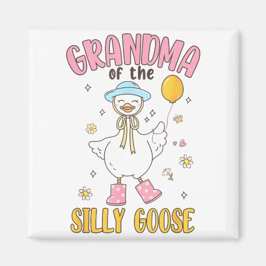 Grandma Of The Silly Goose First Birthday Family M Magneet (Voorkant)