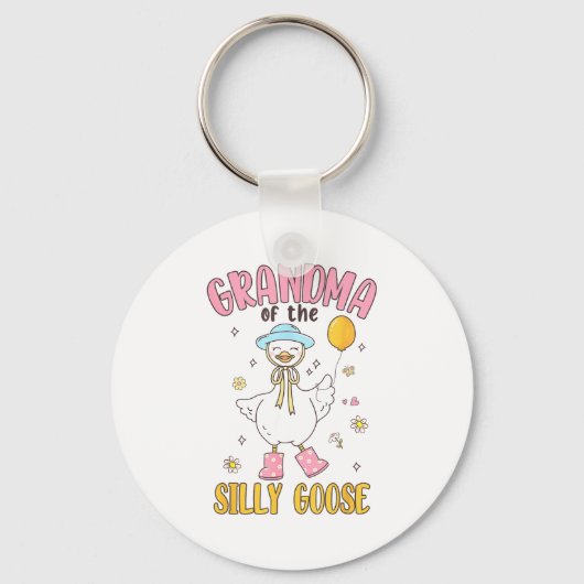 Grandma Of The Silly Goose First Birthday Family M Sleutelhanger (Voorkant)