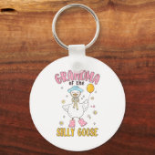 Grandma Of The Silly Goose First Birthday Family M Sleutelhanger (Voorkant)
