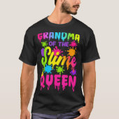 Grandma Of The Slime Queen Birthday Girl Family Pa T-shirt (Voorkant)