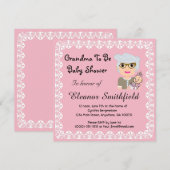 GrandMa om Baby shower uit te nodigen Kaart (Voorkant / Achterkant)