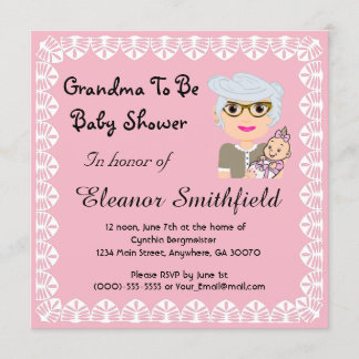 GrandMa om Baby shower uit te nodigen Kaart