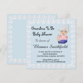 GrandMa om Baby shower uit te nodigen Kaart (Voorkant / Achterkant)