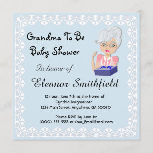 GrandMa om Baby shower uit te nodigen Kaart