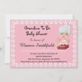 GrandMa om Baby shower uit te nodigen Kaart (Voorkant)