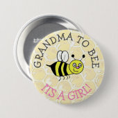 GRANDMA om de Button van de Bumblebee Baby shower  (Voorkant /achterkant)