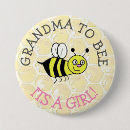 GRANDMA om de Button van de Bumblebee Baby shower 