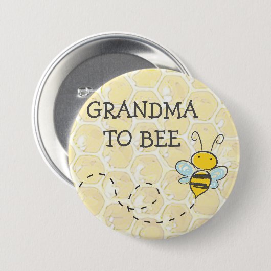 GRANDMA om de Button van de Bumblebee Baby shower  (Voorkant /achterkant)