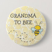 GRANDMA om de Button van de Bumblebee Baby shower  (Voorkant)