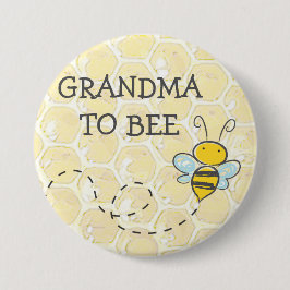 GRANDMA om de Button van de Bumblebee Baby shower 
