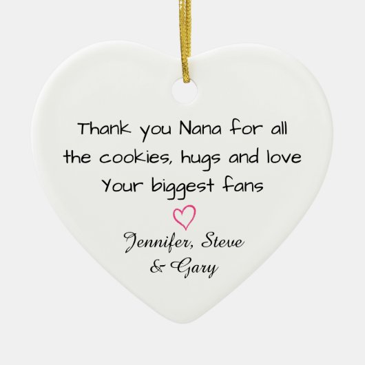 Grandma Ornament – Custom Nana Family Keepsake (Voorkant)