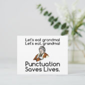GRANDMA PANCTUATION SPREEKT LEVEN BRIEFKAART (Staand voorkant)