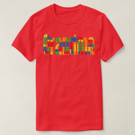 Grandma Parent Brick Master Building Block T-shirt (Design voorkant)