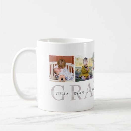 Grandma Personalized Photo Mok (Links)