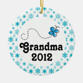 Grandma Personalized Snowflake Kerstmis Ornament (Voorkant)
