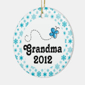 Grandma Personalized Snowflake Kerstmis Ornament (Links)