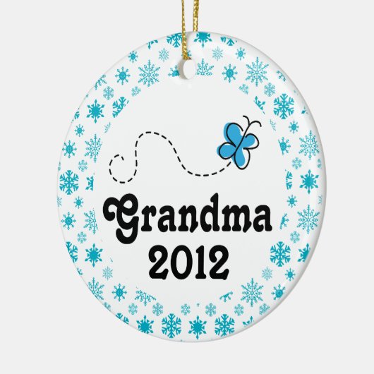 Grandma Personalized Snowflake Kerstmis Ornament (Links)