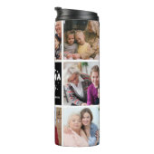 Grandma Photo | Best Grandma Ever Custom Gift Blac Thermosbeker (Geroteerd rechts)