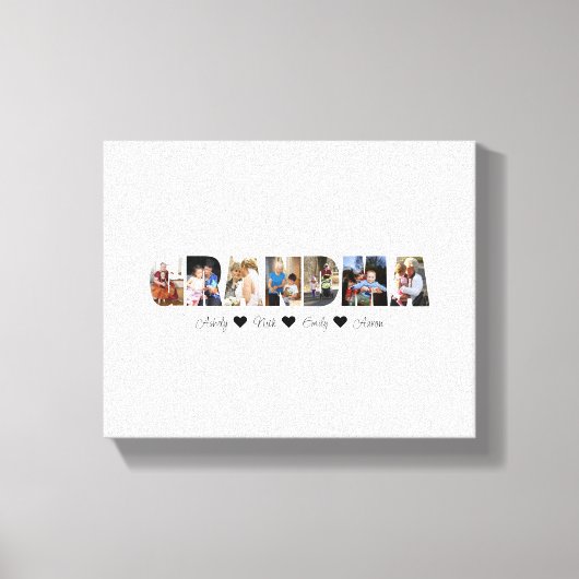 Grandma Photo Collage Canvas 7 Foto's Afdruk (Voorkant)