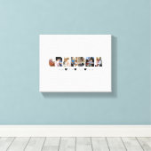Grandma Photo Collage Canvas 7 Foto's Afdruk (Insitu (Houten vloer))