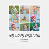 Grandma Photo Collage Fleece Deken (Voorkant)