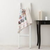 GRANDMA Photo Collage Floral Blush Pink Sherpa Deken (In situ)