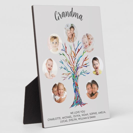 Grandma Photo Collage  Fotoplaat (Zijkant)