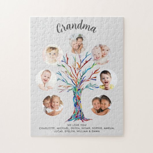 Grandma Photo Collage Keepsake Legpuzzel (Verticaal)