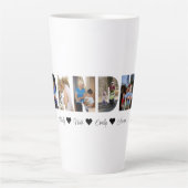 Grandma Photo Collage Latte Mok 7 Foto's (Voorkant)