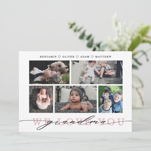 Grandma Photo Collage-Moederdag (Staand voorkant)