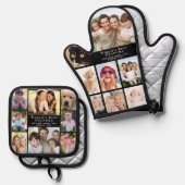 Grandma Photo Collage Ovenwant & Pannenlap Set (Voorkant / Achterkant)