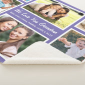 Grandma Photo Collage Paars Sherpa Deken (3/4)