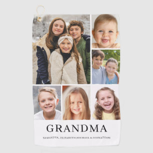 Grandma Photo Collage Persoonlijk Golfhanddoek