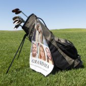 Grandma Photo Collage Persoonlijk Golfhanddoek (Groen)