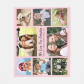 Grandma Photo Collage Pink Fleece Deken (Voorkant)