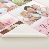 Grandma Photo Collage Pink Sherpa Deken (3/4)