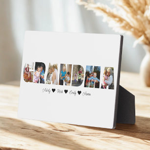 Grandma Photo Collage Plaque met 7 foto's Fotoplaat