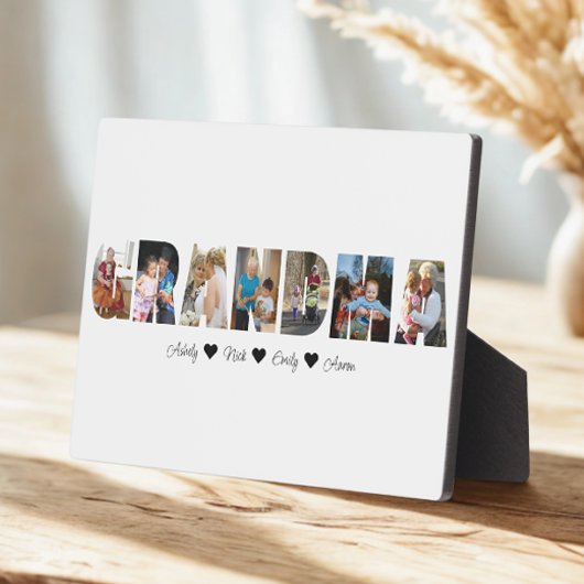 Grandma Photo Collage Plaque met 7 foto's Fotoplaat