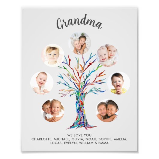 Grandma Photo Collage Poster (Voorkant)