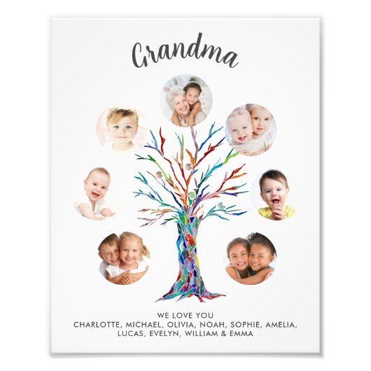 Grandma Photo Collage Poster (Voorkant)