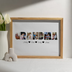 Grandma Photo Collage Poster 7 Foto's