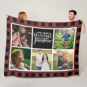 Grandma Photo Collage Pset Fleece Deken
