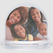 Grandma Photo Collage Red Christmas Sneeuwbol (Achterkant)