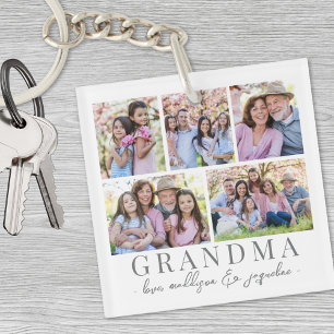 Grandma Photo Collage Sleutelhanger