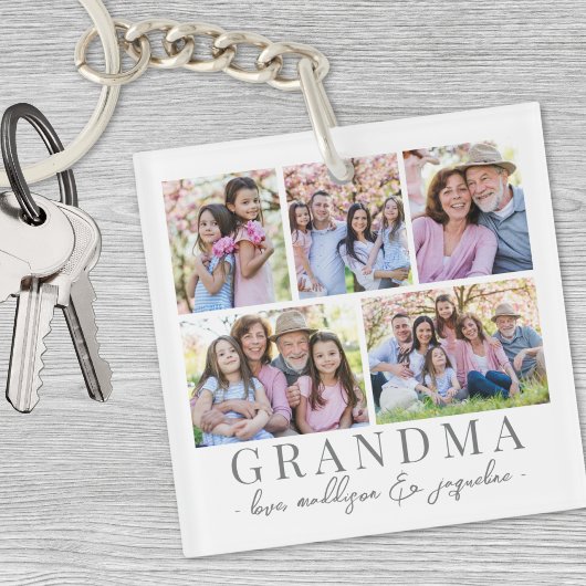 Grandma Photo Collage Sleutelhanger