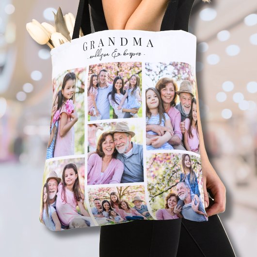 Grandma Photo Collage Tote Bag