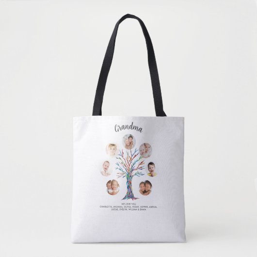 Grandma Photo Collage Tote Bag (Voorkant)