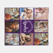 Grandma Photo Custom Throw with Grandkids Fleece Deken (Voorkant (Horizontaal))