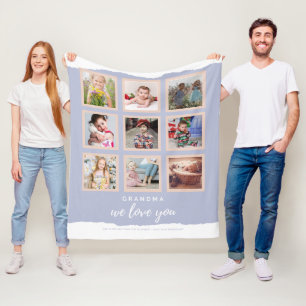 GRANDMA PHOTO GIFTS - Foto-Collage Grandchildren Fleece Deken