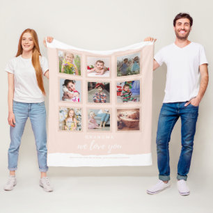 GRANDMA PHOTO GIFTS - Foto-Collage Grandchildren Fleece Deken